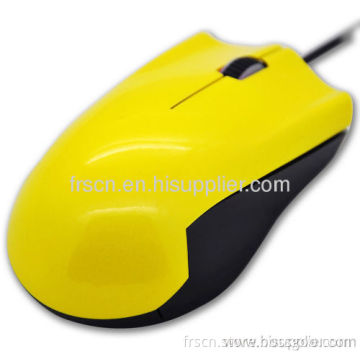 3 Buttons Shining Yellow Trackball Wired Usb Standard Mouse 